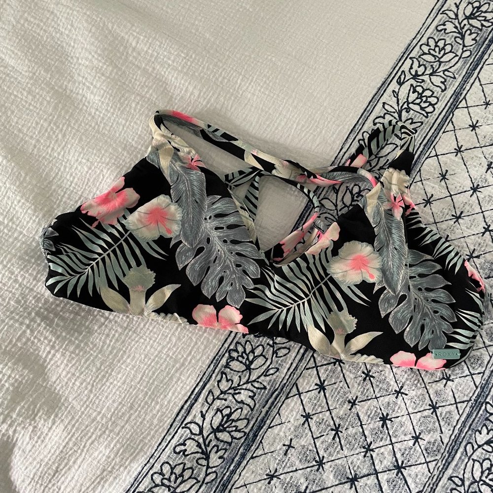Roxy Floral Strappy Bikini Top size S